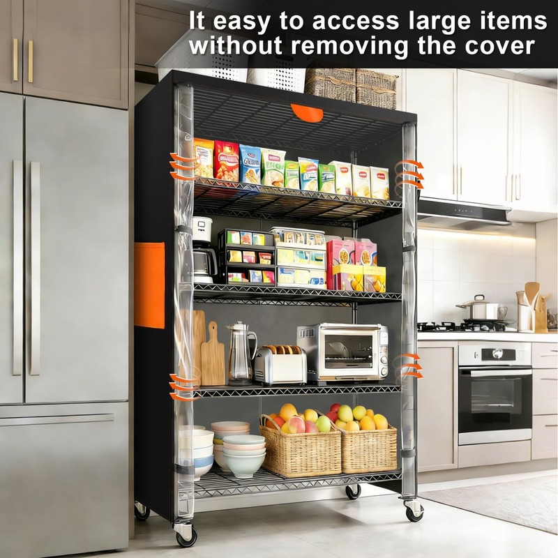 Sowokdon Wire Shelf Covers,Premium 600D Rack Covers for Wire Shelving