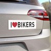 I Love Bikers Sticker Large 9" I Heart Riding Bikes