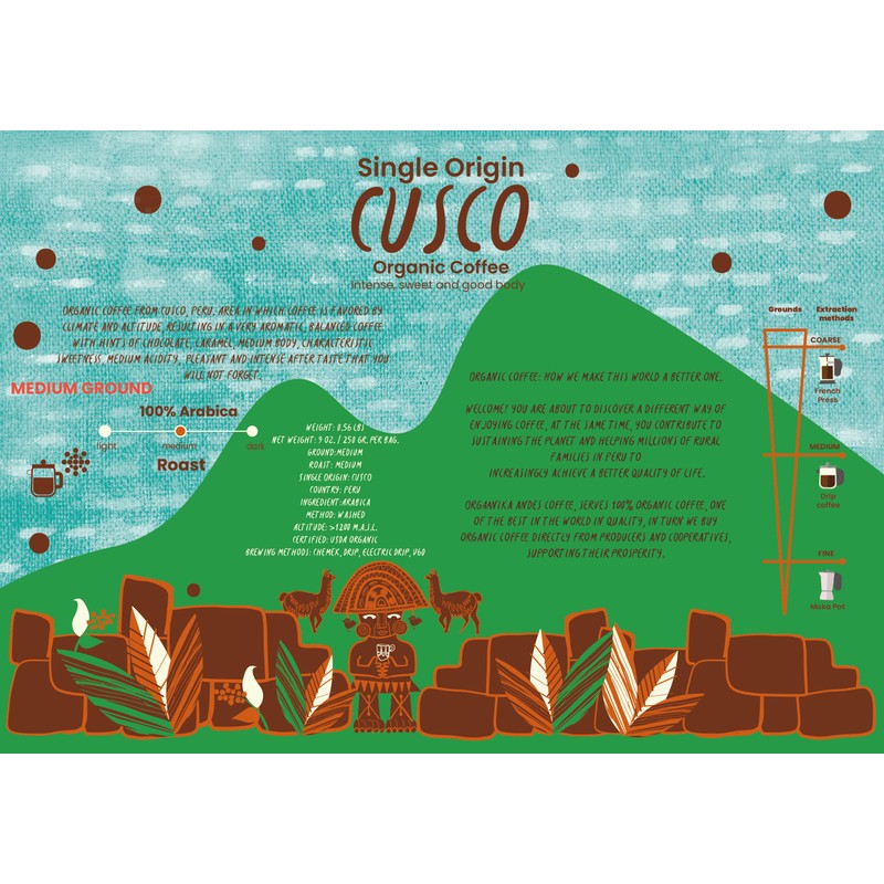 New Orgaanika Andes Cusco (Peru) 12oz | Gourmet Organic |