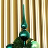 Com-four® Christmas Tree Topper, Real Glass Christmas Tree Topper for