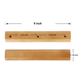 FIRELOOP 9 Inch Maple Wooden Handle Replacement Large,Big Green Egg Accessories Fit for Large/XLarge Size with Screws