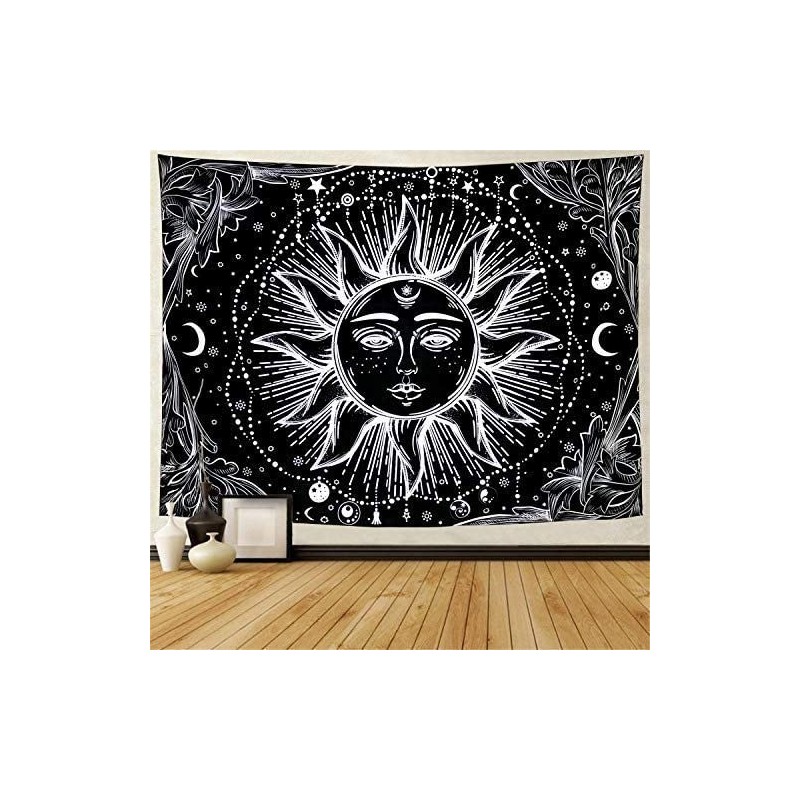 Aakarshan Tarot Tapestry Sun Moon Star Mysterious Medieval Psychedelic Divination