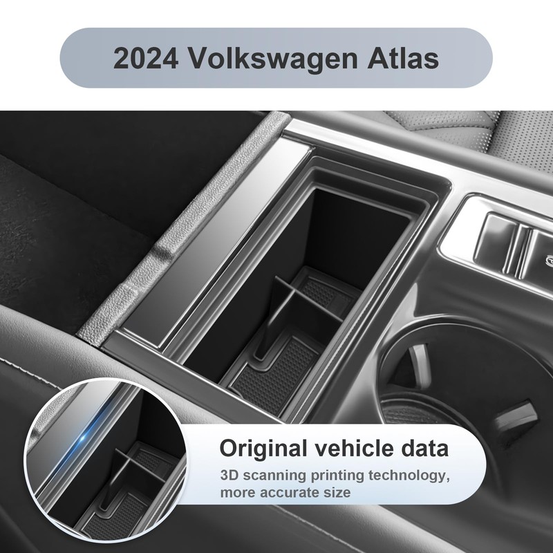SKTU for 2024 2025 2026 VW Atlas Center Console Organizer