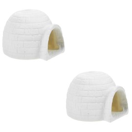 Toyvian 2 Simulation Igloo Toys For Toddlers Figures Home Decoration Toys For Children Ice House Figures Decor Ice House Photo Ornament Ice House Statue Resin
