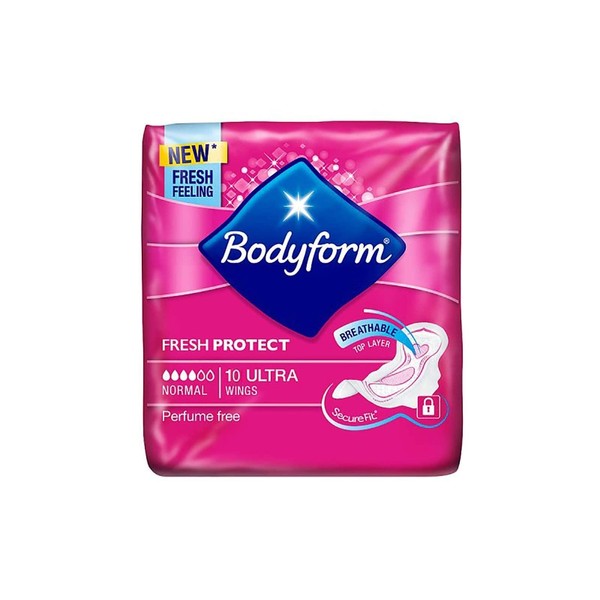 Bodyform Normal Ultra 10 Sanitary Towels - TOAL 40 Towels (Pack of 4, Normal 10)