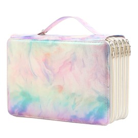 Lbxgap Portable Colored 250 Slots Pencil case Organizer with Printing Pattern for Watercolor Pens or Markers, Pencil Case Organizer for Artist