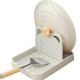 TORMEN Spoon Rest with Pot Lid Foldable Kitchen Tool Rest Non-Slip Heat Resistant Spatula Ladle Pot Lid Cooking Supplies (White)