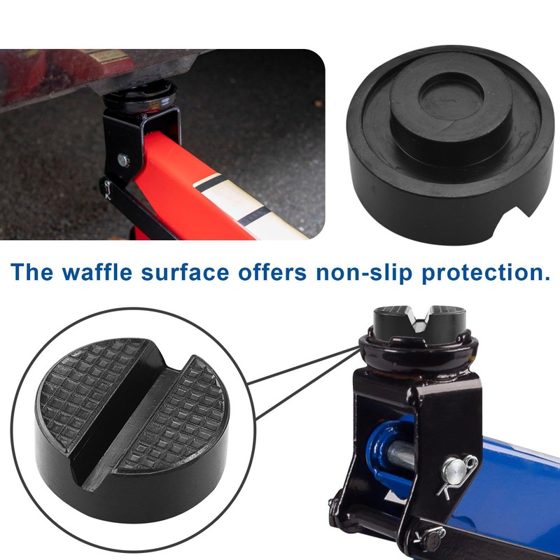 5 Ton Universal Car Jack Pad Adapter - Rubber Slotted