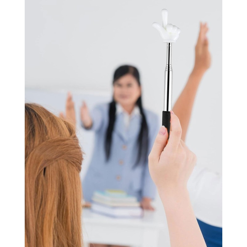 TPZORJX Extendable Pointer Stick, Telescopic Teacher Pointer, Retractable Classroom, Finger