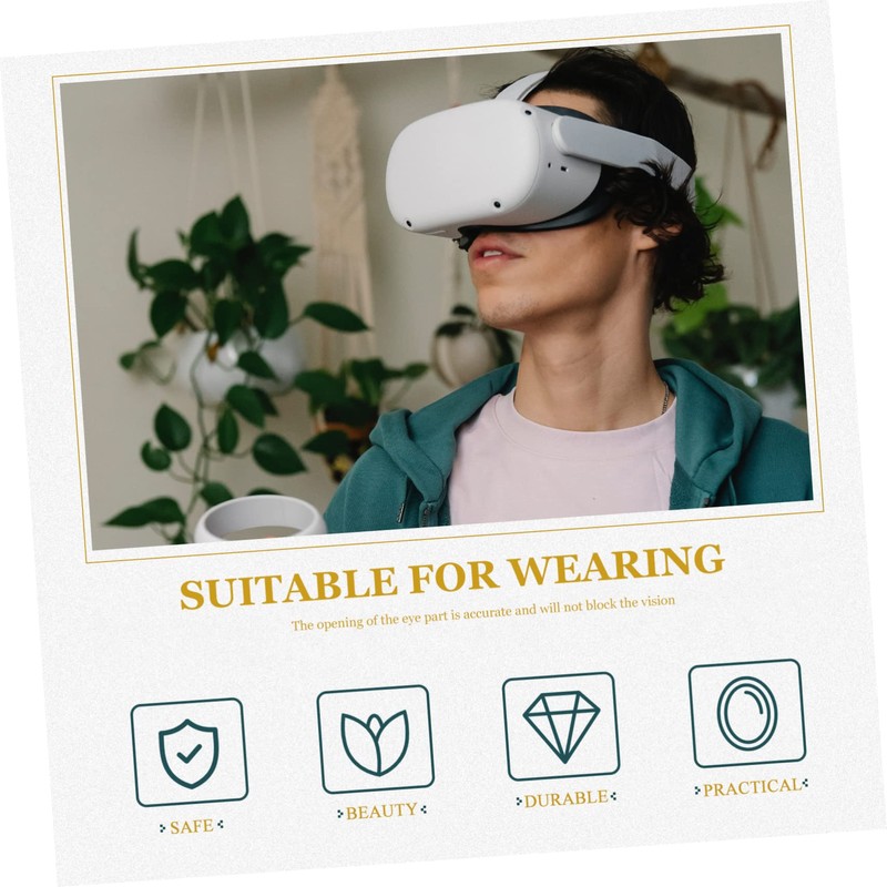 Outanaya Breathable Adjustable VR Head Cover Sweat Resistant Eye Mask