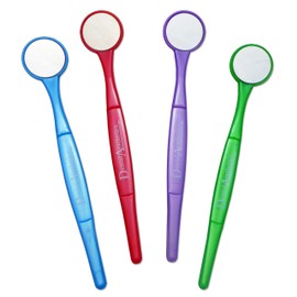 4 x Dental Mouth Mirrors - Dental Care (1 of each colour)