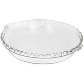 Pyrex Bakeware 9.5" Clear Scalloped Glass Pie Plate - Made in USA