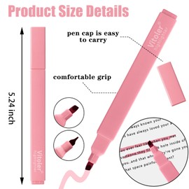Piochoo Bible Highlighters,Aesthetic Cute Highlighters Bulk,8pcs Colorful Highlighter Markers No Bleed for Office School Supplies
