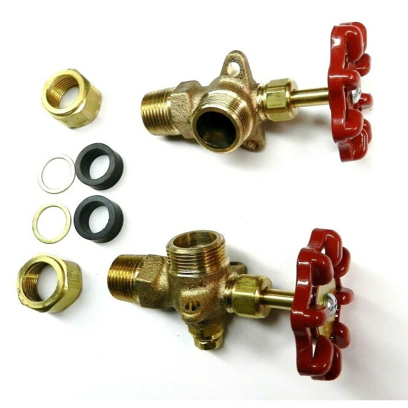 Steamer Sight Glass Water Gauge Valve Set for 5/8" Diameter