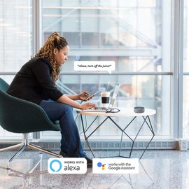 Woox Smart WLAN Steckdose Plug WiFi Stecker Sprachsteuerung und Fernbedienbar Kompatibel mit Alexa, Google Assistant