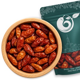 NY Spice Shop Dried Whole Chili Pequin Pepper - 4 Ounce Pequin Dried Whole Chile Seco Peppers for Mexican food - Hot Pequin Chili Pods Mexican Kitchen