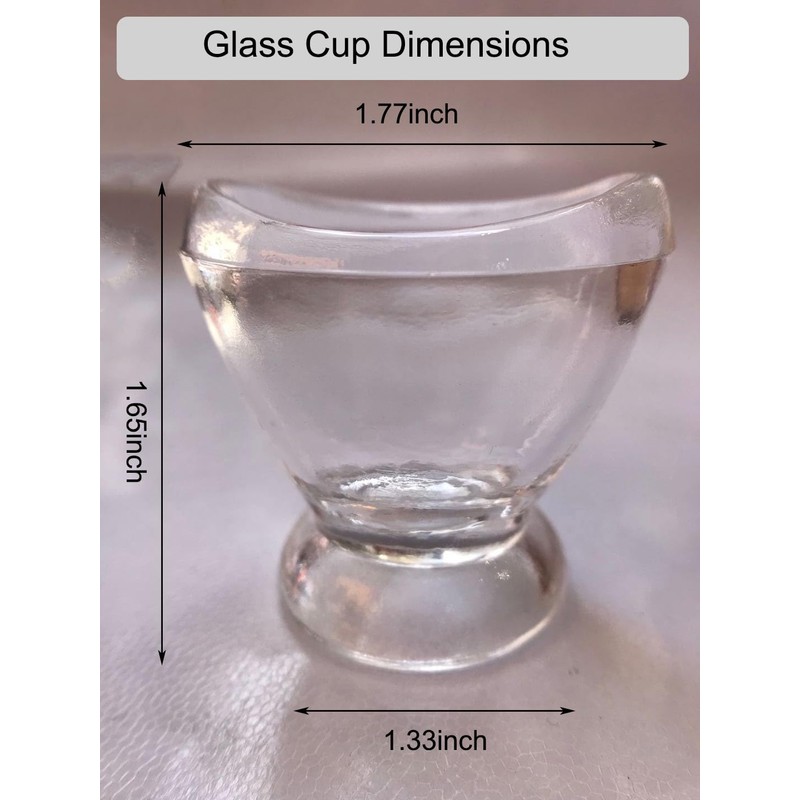 Dr.Jim Glass Eye Wash Cup for Eye Rinse,Cleansing with Storage