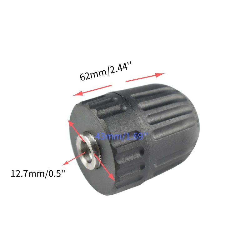 CHANCS 1/2"-20UNF 2.0mm-13mm Drill Chuck Keyless Drill Adapter Converter Drill