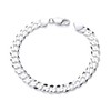 Old English Jewellers 925 Sterling Silver MEN'S Solid Curb Bracelet