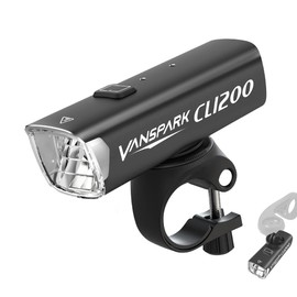 VANSPARK CL1200 Bike Lights, 1200 Lumens Cut Off Beam Bike Headlight, USB-C Rechargeable Bicycle Lights, CNC-Machined Aluminum Body Waterproof Bicycle Headlight, Kind Beam for Urban Cyclists