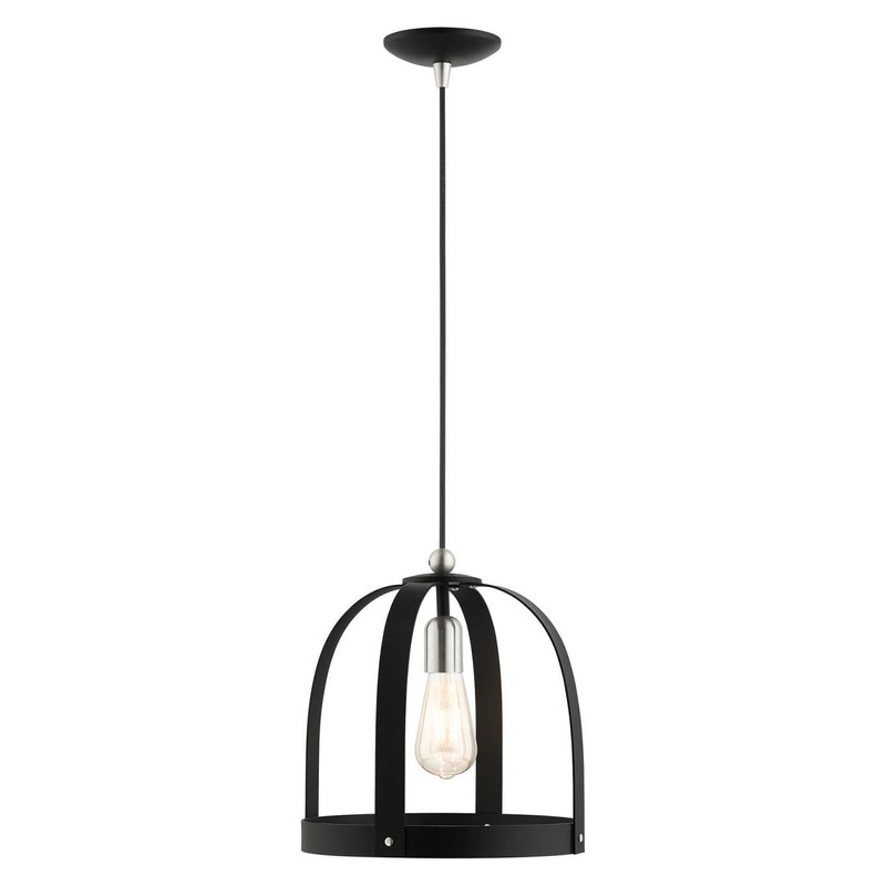 Livex Lighting 1 Lt Textured Black Pendant