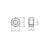 UNC Hexagon full nut 1/2 inch -13 A4 Stainless Steel
