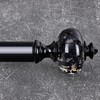 JRZOO Black Curtain Rod for Windows 48 to 84 Inches,