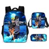3Pcs Anime Kid Bookbags Set Cartoon Backpack with Messenger Bag
