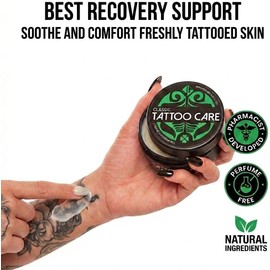 Tattoo Care Classic - Aftercare Ointment for After Tattoo Process - Natural Ingredients, Promotes Healing, Protects, Moisturizes, Reduces Redness - Not Butter or Oil-based, Vitamin A and E, 1.23 oz