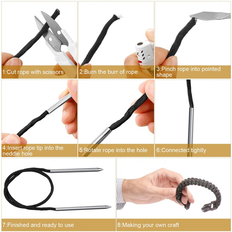 Paracord Bracelet Jig Kit with Paracord Needle Set Adjustable Length