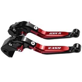 XIDAODIT for Suzuki GSXR 600 750(2006-2024) 1000R(2009-2024) GSX-R 1000(2005-2006) Motorcycle Clutch Lever Folding Extendable Adjustable Handlebars Brake and Clutch Levers Set(Red)