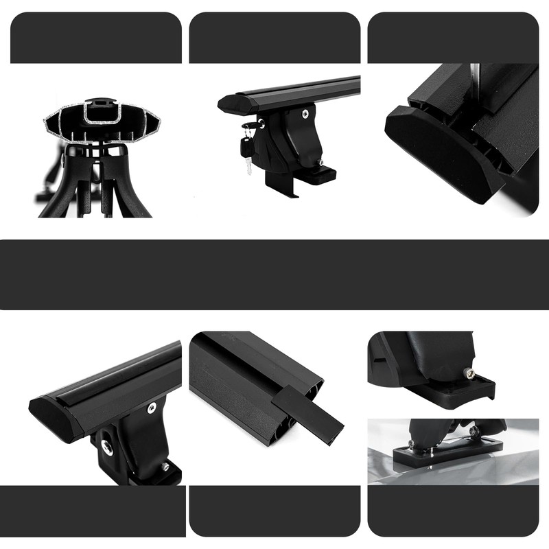 MAXSOUGH Universal Roof Rack Thick Aluminum Cross Bars,Adjustable Lockable Roof
