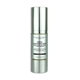 Nuestra Tierra Cosmetica Crema Contorno 360° Anti-Edad y Anti-Arrugas, Crema Facial con Péptidos Biomiméticos, para Ojos y Labios, 30mL