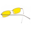 Bmeigo Women's Sunglasses Vintage Retro Rectangular Metal Frame Glasses Unisex
