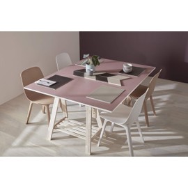 FreeForm CONNECT - Untersetzer Diamant taupe, Kunstleder/Kork, Maße: 22 x 17 cm