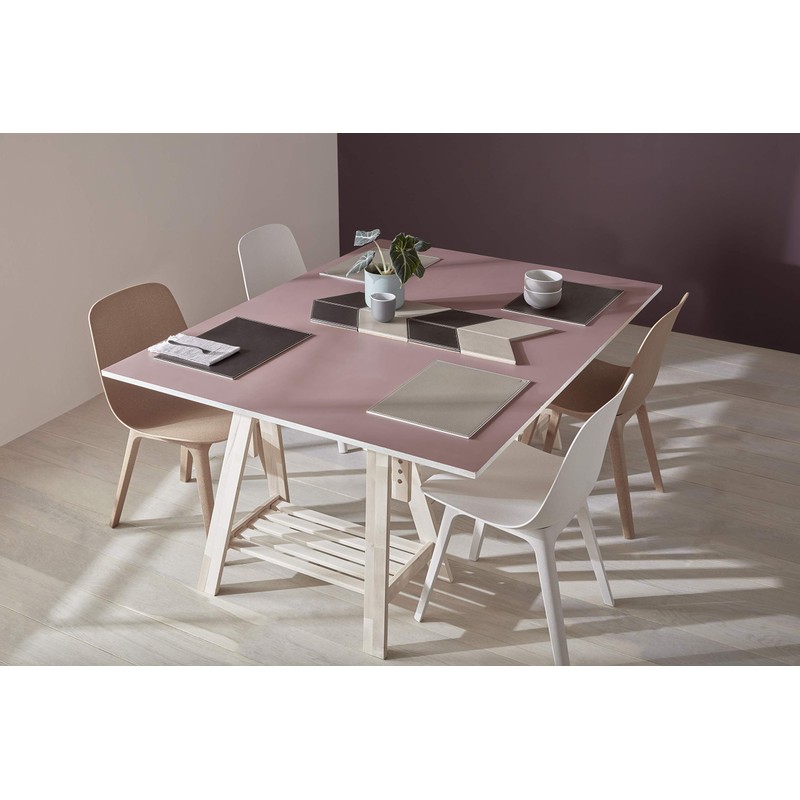 FreeForm CONNECT - Untersetzer Diamant taupe, Kunstleder/Kork, Maße: 22 x