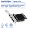 IO Crest Quad 2.5 Gigabit Ethernet PCI Express PCI-E Network
