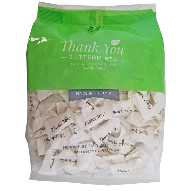 Hospitality Mints Thank You Buttermints Candies, 26 Oz Bag