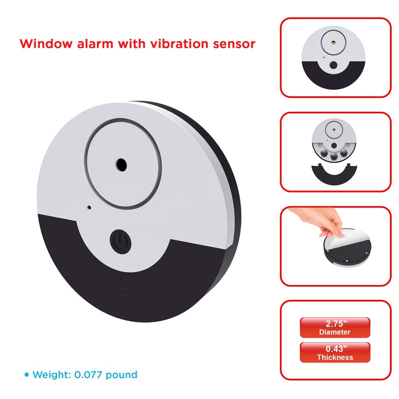 CATSONIC Premium Window Alarm Device Set - Extra Loud 130dB