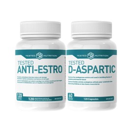 Tested Nutrition Tested Combo Pack | Tested Anti-Estro 120 Capsules, Tested D-Aspartic Acid (DAA) 120 Capsules (Tested Combo Pack)