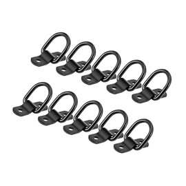 INFINAUTO 10pcs Trucks D Ring Tie Down Anchor for Trailer 1/4" Diameter Black Stylish Design