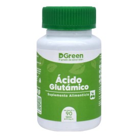 Ácido Glutámico Dgreen 90 Tabletas De 970 Mg Sabor Sin Sabor