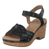 Clarks Women's Giselle Coast Heeled Sandal, Black Leather, 5.5 UK