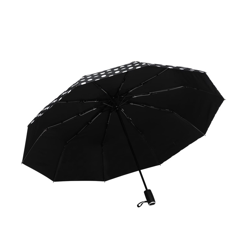 Agaric Cute Polka Dots Large Travel Umbrella, 46” UV Protection