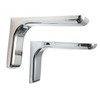 Shelf support brackets with covers 240mm Invisible/Concealed Fixings Chrome