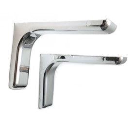 Shelf support brackets with covers 240mm Invisible/Concealed Fixings Chrome