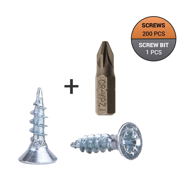 3.5 x 10mm Zinc Plated Steel Wood Screws Pozi Drive