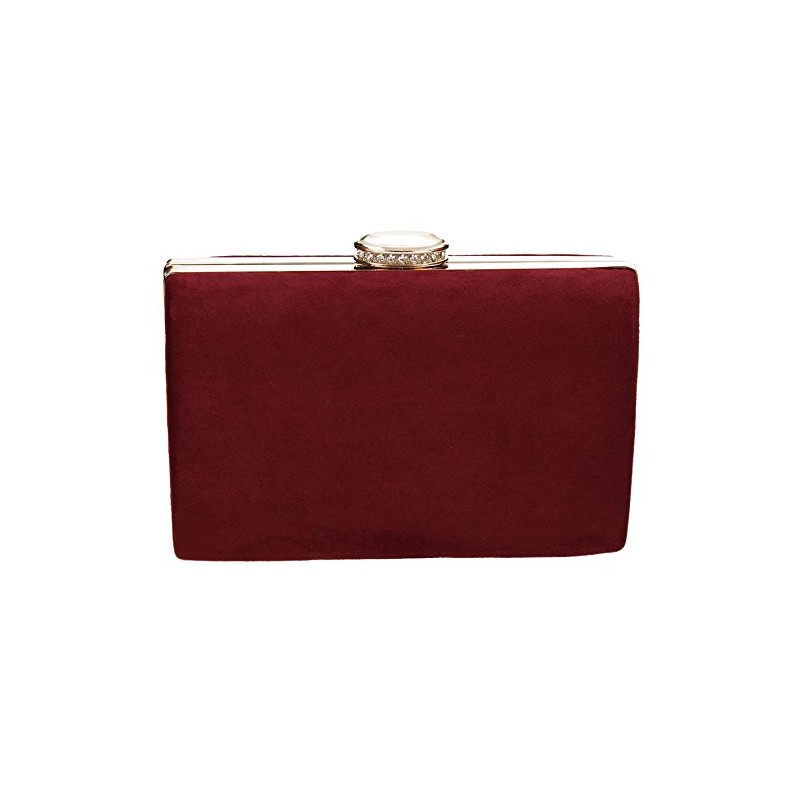 SwankySwans Women's Surrey Clutch Bag, Burgundy