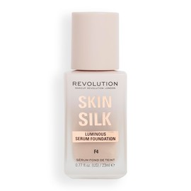 Revolution Beauty, Skin Silk Serum Foundation, Light to Medium Coverage, Lightweight & Radiant Finish, Contains Hyaluronic Acid, F4 - Light Skin Tones, 0.77 Fl. Oz.
