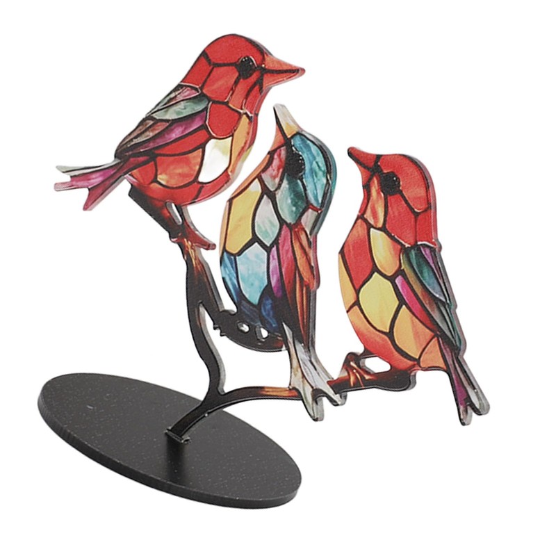 Birds On Branch Craft, Flat Bird Craft Statue for Home
